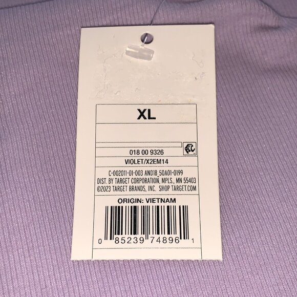 A New Day Womens Violet Mock Neck Ribbed Sleeveless Tank Top Size XL - Picture 9 of 11